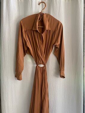 Young Fabulous & Broke Derby Cut-Out Maxi Dress Terracotta Size Medium